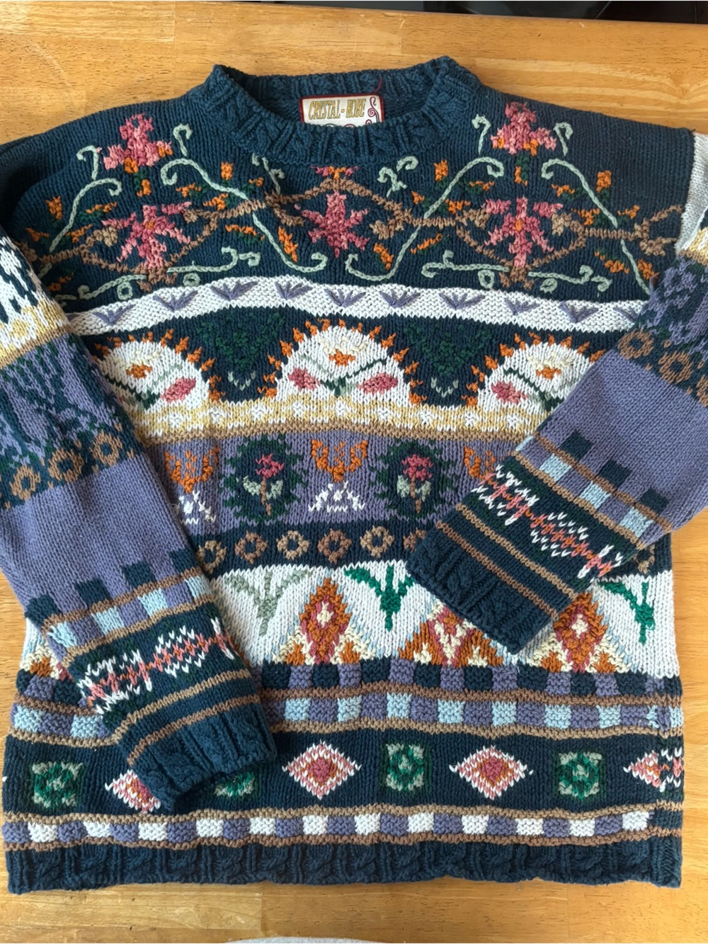 *VINTAGE KNIT* Floral Patterned Sweater
